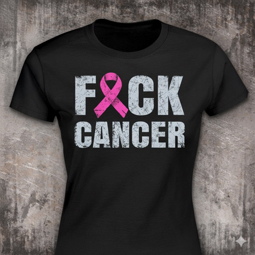 Stand Against Breast Cancer distressed graphic women's T-shirt in black - view 2 - Reborn XII