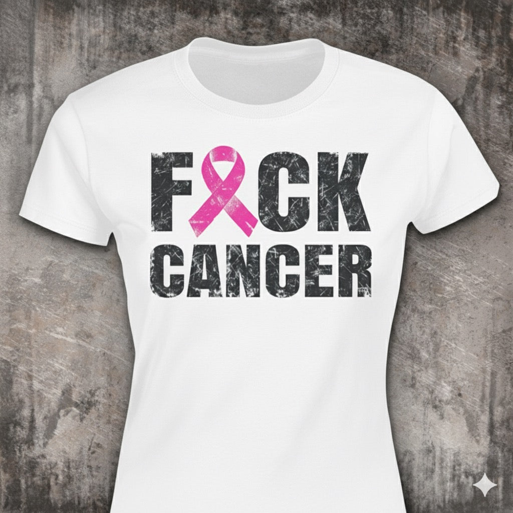 Stand Against Breast Cancer distressed graphic women's T-shirt in white from Reborn XII