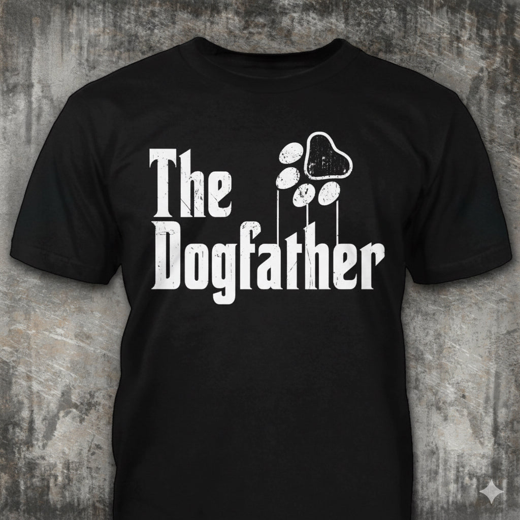 The Dogfather distressed graphic men's T-shirt in black - view 2 - Reborn XII