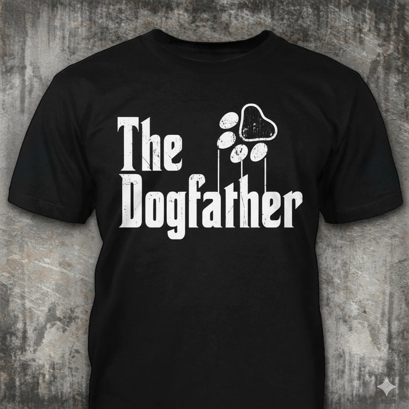 The Dogfather distressed graphic men's T-shirt in black - view 2 - Reborn XII