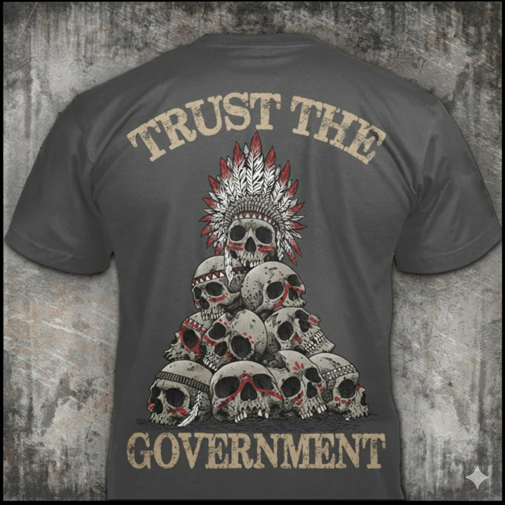 Trust The Government distressed graphic men's T-shirt from Reborn XII