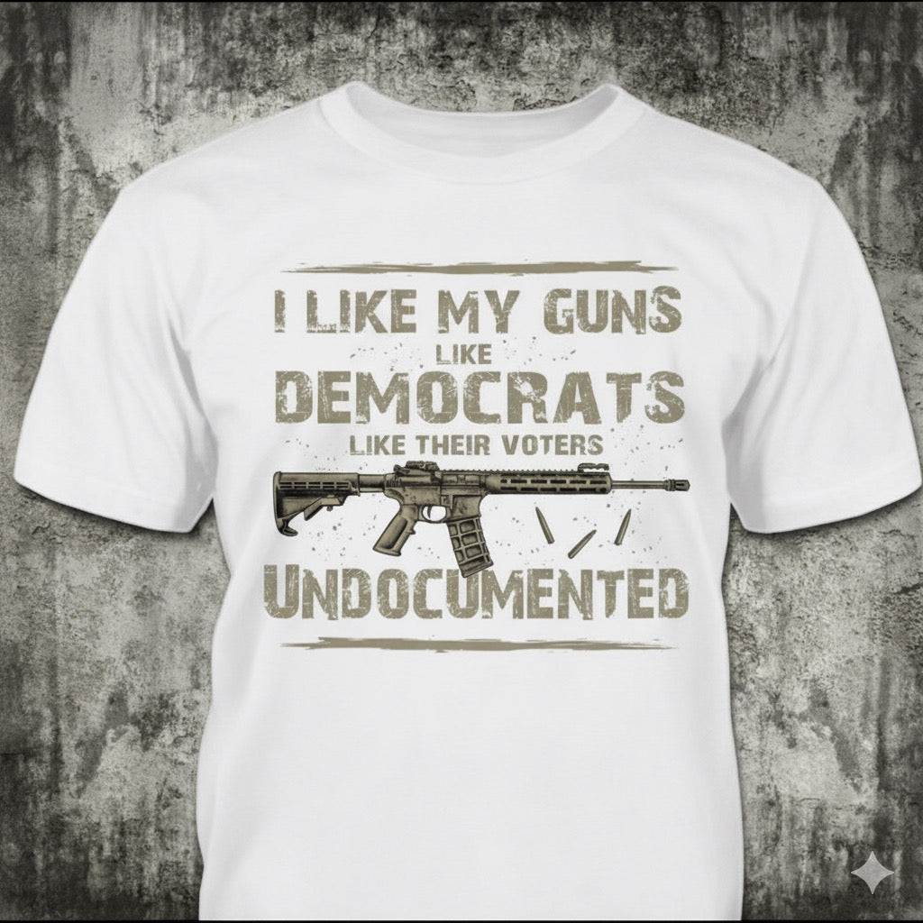 Undocumented distressed graphic men's T-shirt in white from Reborn XII