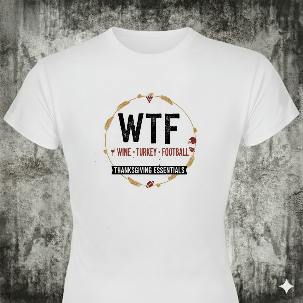 W.T.F. distressed graphic women's T-shirt from Reborn XII