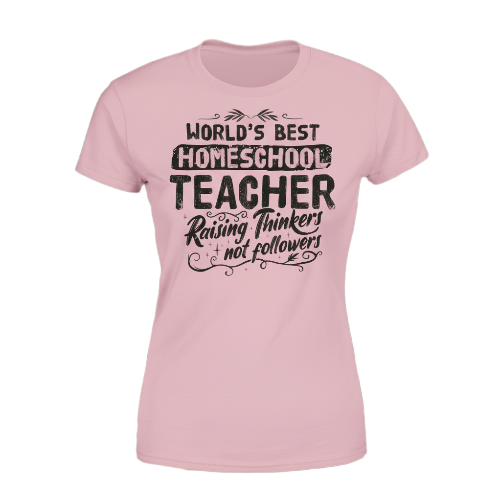 Homeschool Teacher distressed graphic women's T-shirt - view 7 - Reborn XII