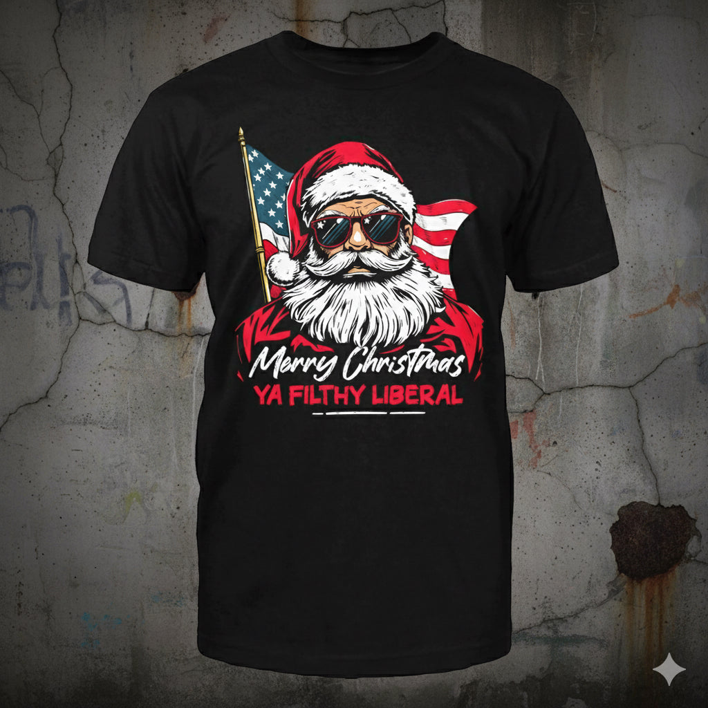 Ya Filthy Liberal distressed graphic men's T-shirt from Reborn XII