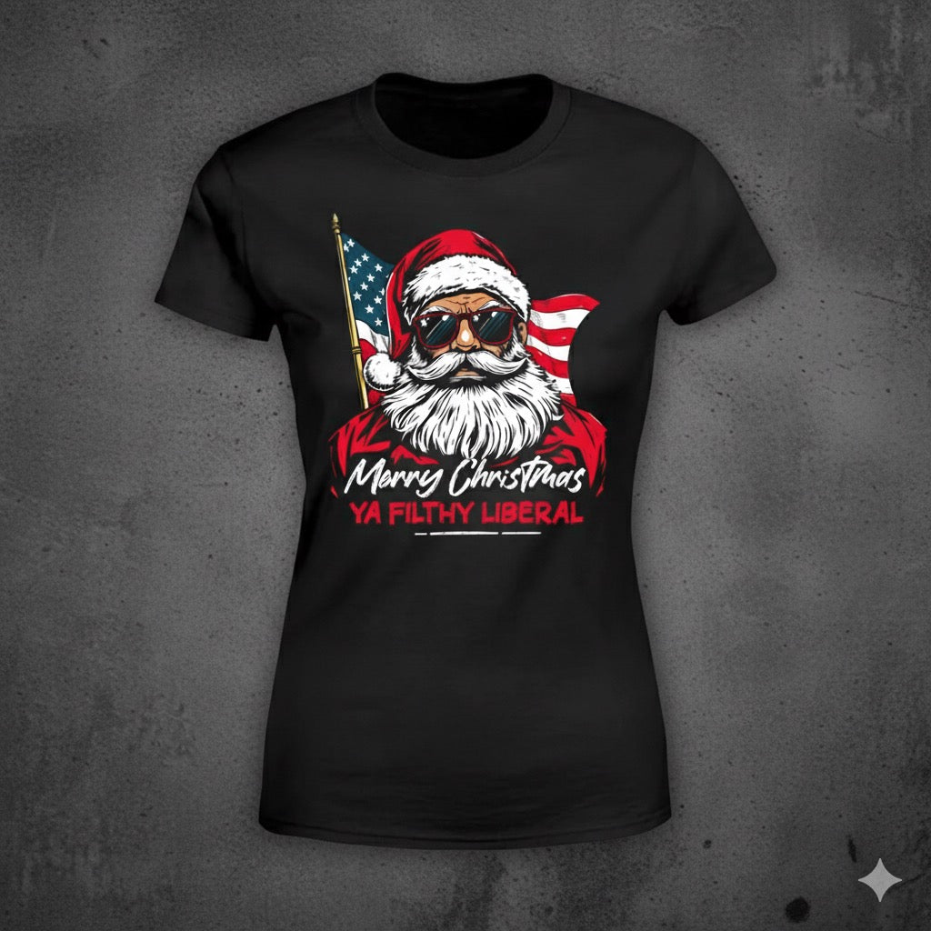 Ya Filthy Liberal distressed graphic women's T-shirt from Reborn XII