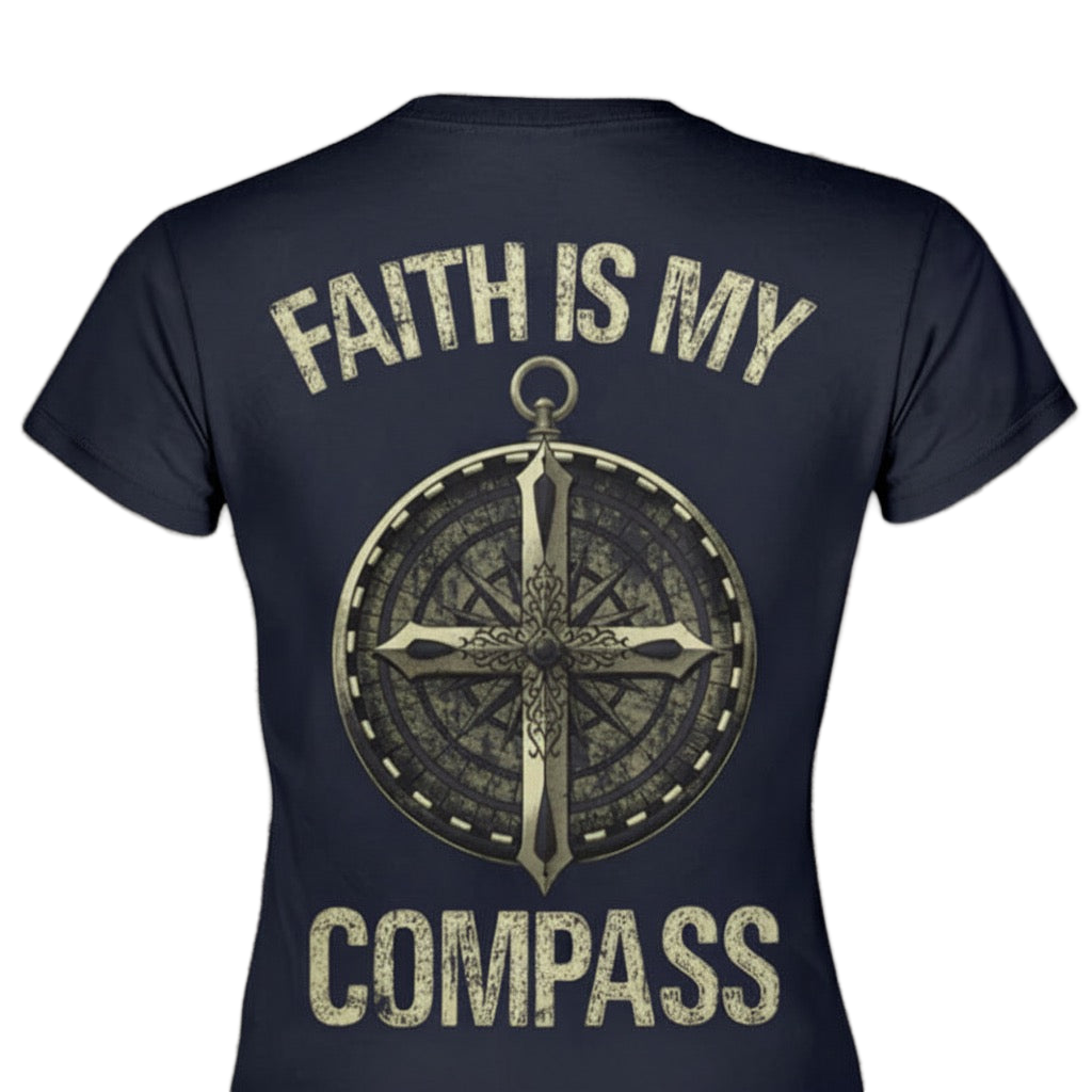Faith Is My Compass distressed graphic women's T-shirt - view 3 - Reborn XII