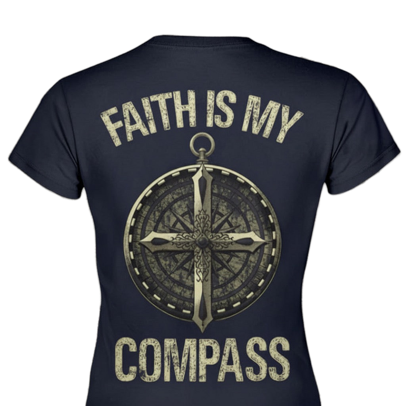 Faith Is My Compass distressed graphic women's T-shirt - view 3 - Reborn XII