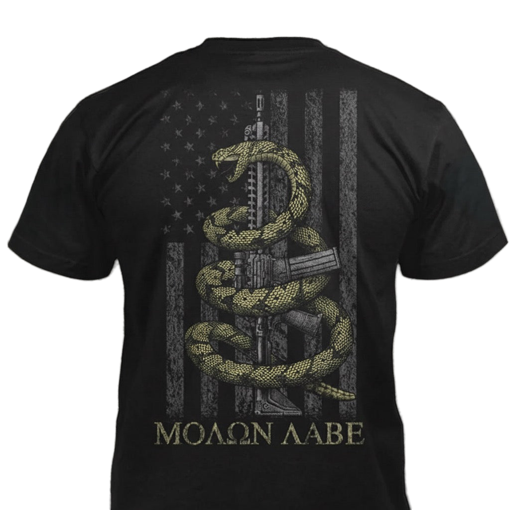 Gadsden Snake distressed graphic men's T-shirt - view 10 - Reborn XII