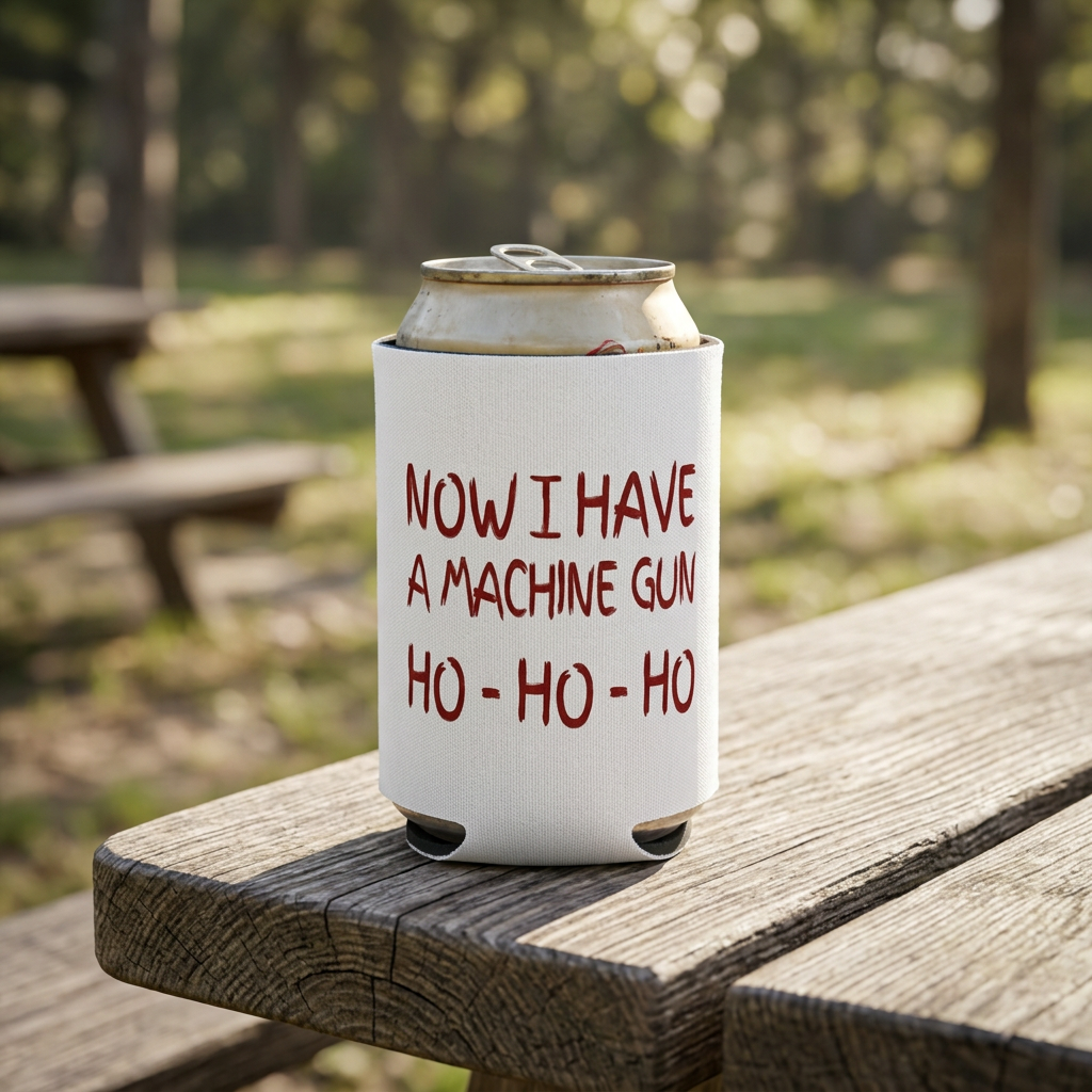 Ho-Ho-Ho - Can Cooler 6-Pack — foam can cooler with Christmas graphic — Reborn XII