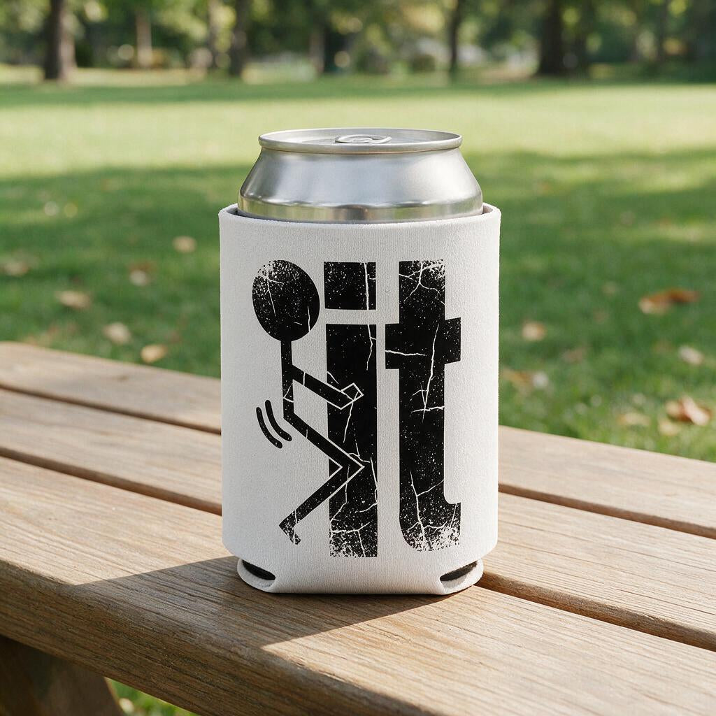 F It - Can Cooler 6-Pack — foam can cooler with drinking-humor graphic — Reborn XII