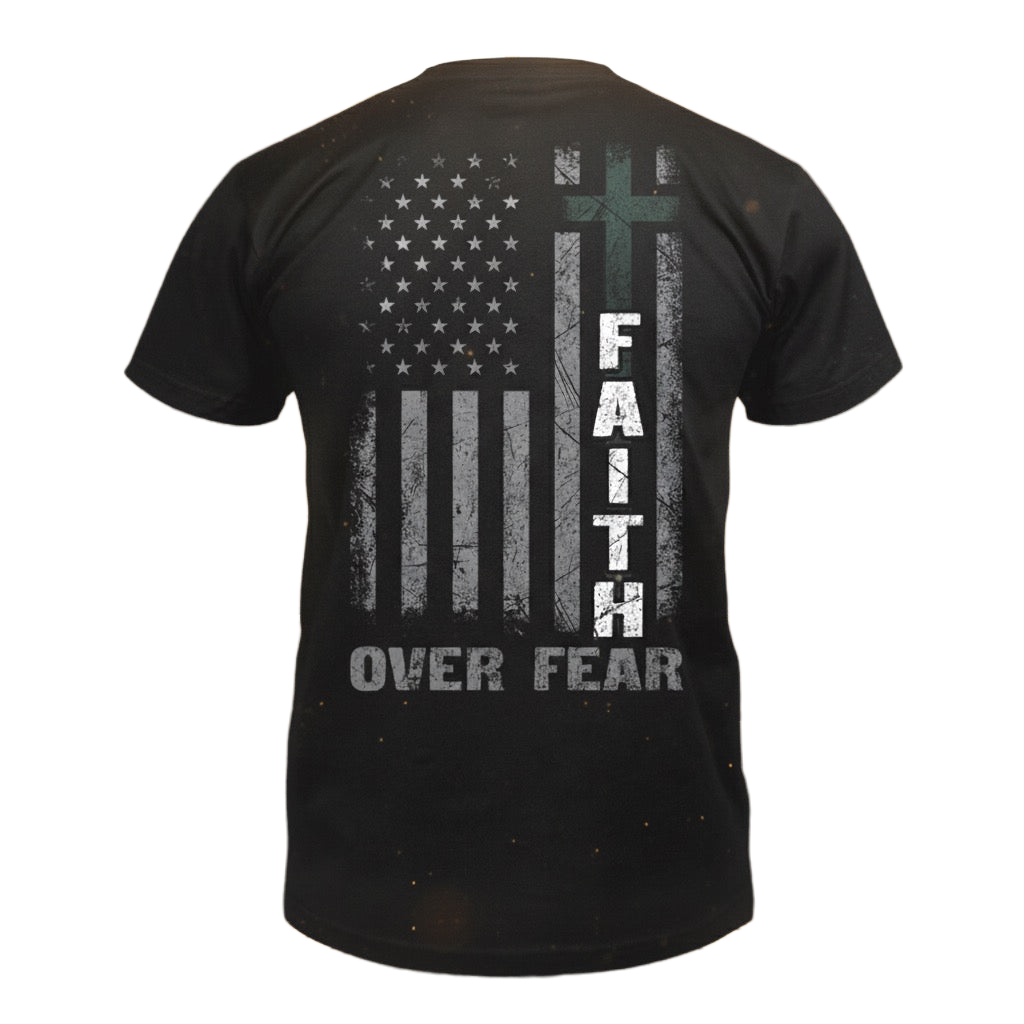 Cross Of Courage distressed graphic men's T-shirt - view 8 - Reborn XII