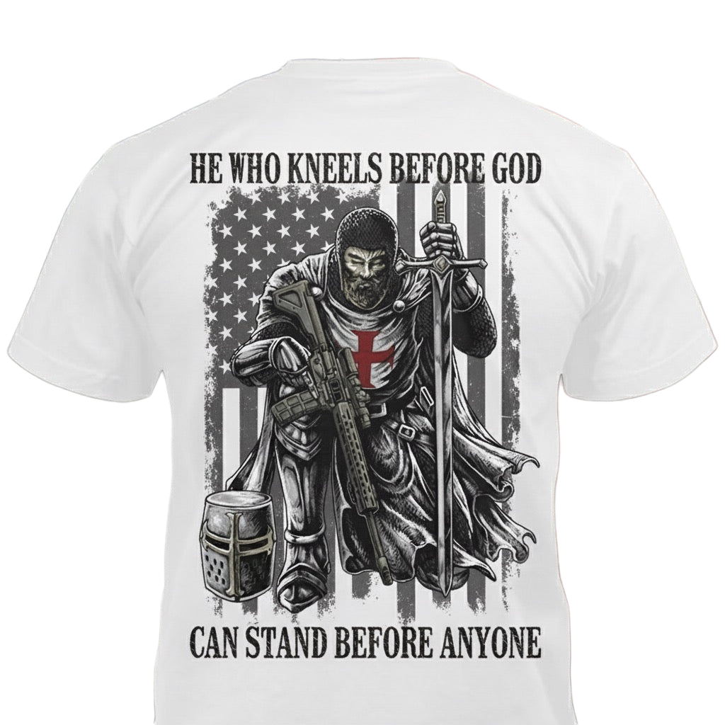 He Who Kneels Before God distressed graphic men's T-shirt - view 15 - Reborn XII