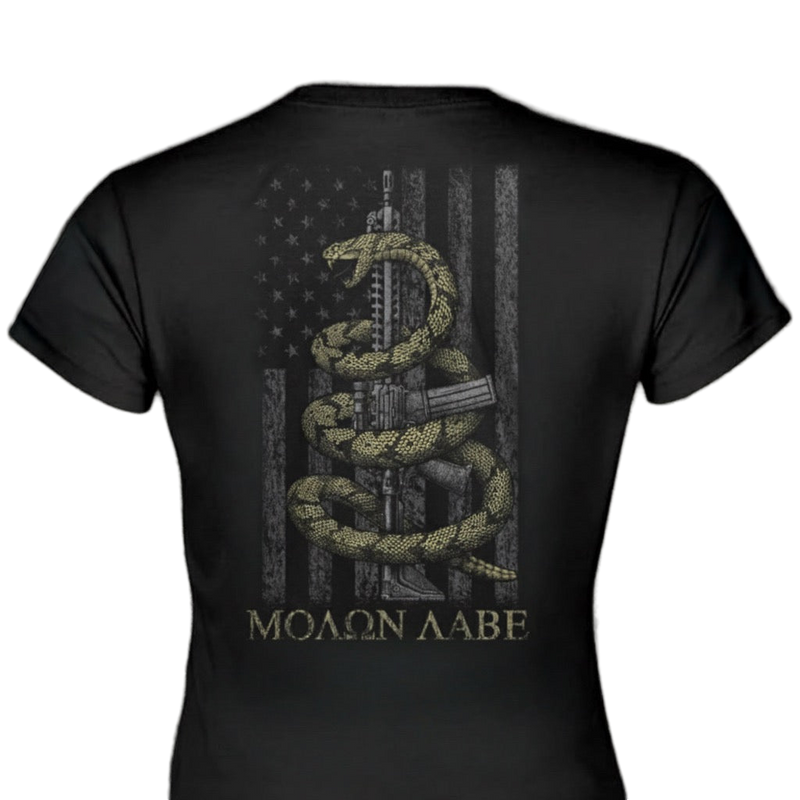 Gadsden Snake distressed graphic women's T-shirt - view 3 - Reborn XII