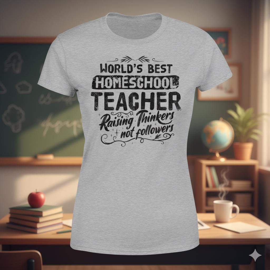 Homeschool Teacher distressed graphic women's T-shirt - view 2 - Reborn XII