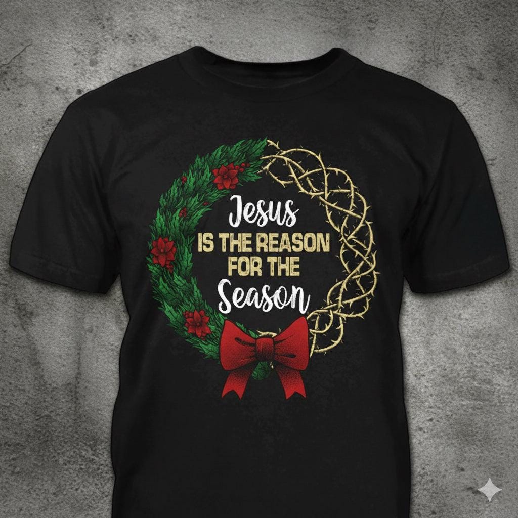 Jesus Is The Reason distressed graphic men's T-shirt from Reborn XII