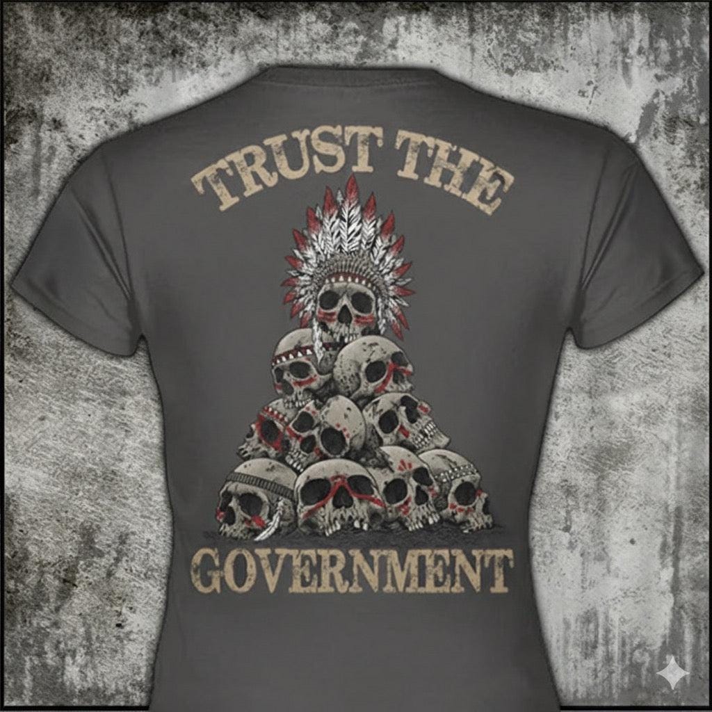 Trust The Government distressed graphic women's T-shirt from Reborn XII