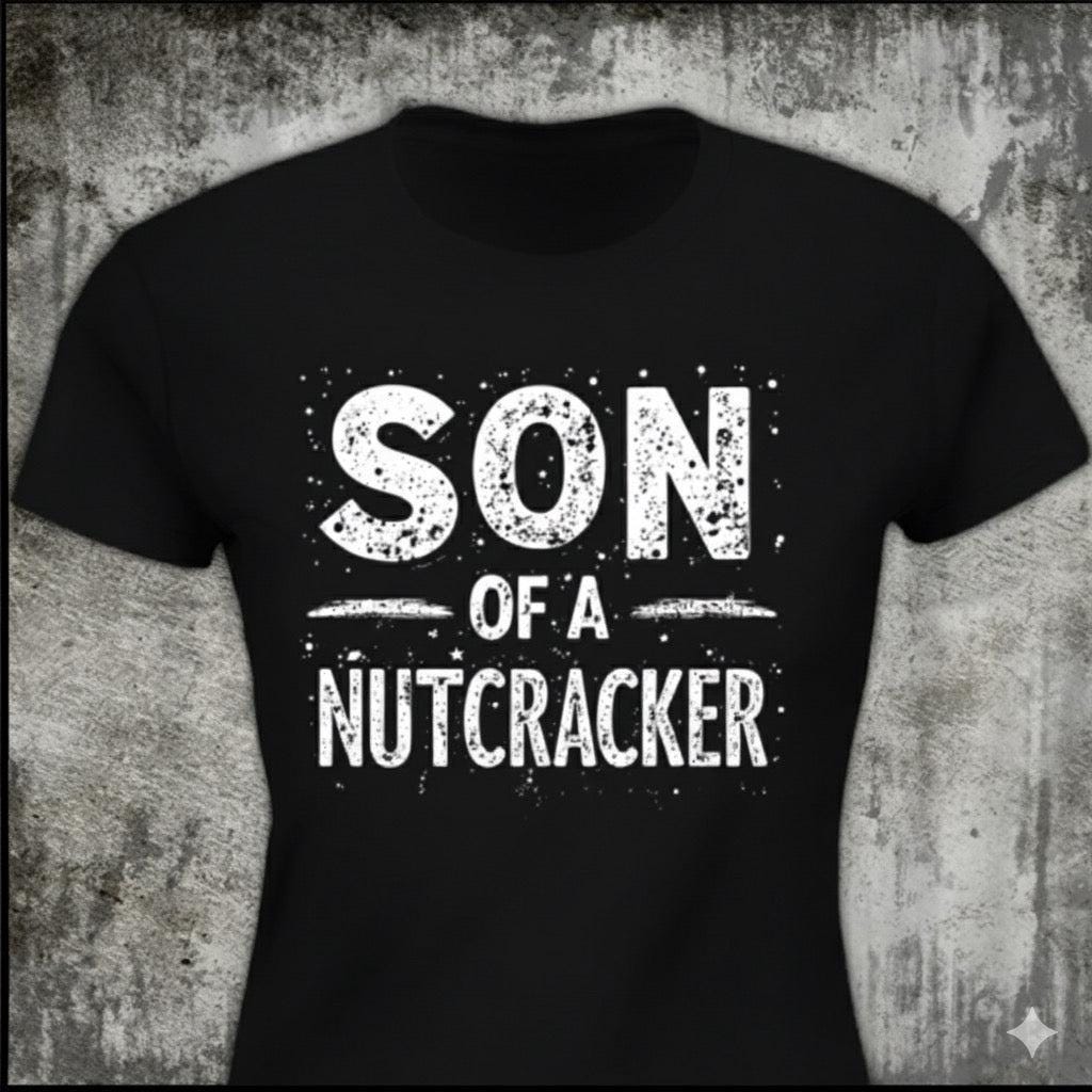 Son Of A Nutcracker distressed graphic women's T-shirt from Reborn XII