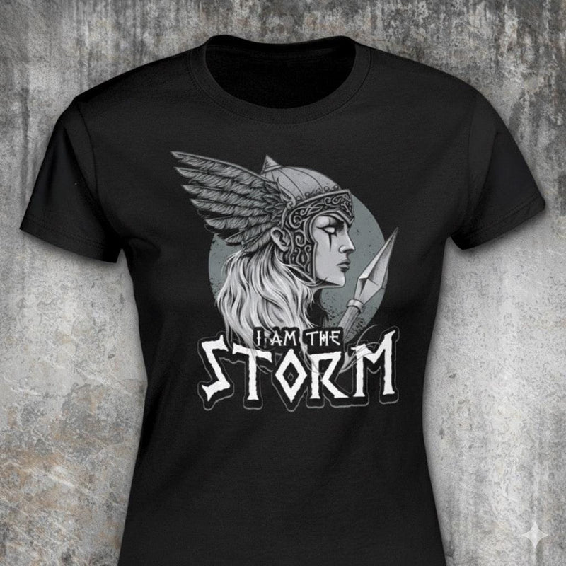 Storm distressed graphic women's T-shirt from Reborn XII