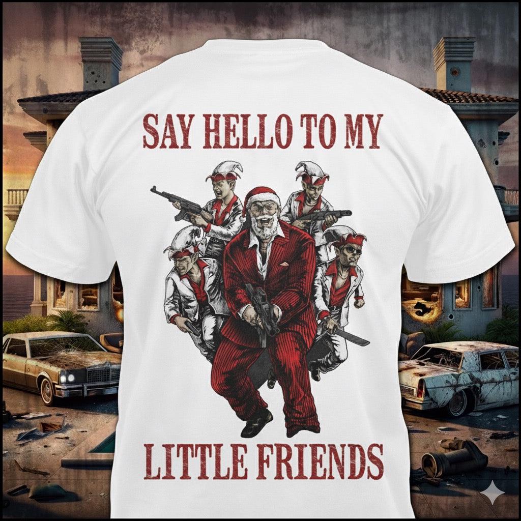 Say Hello To My Little Friends distressed graphic men's T-shirt from Reborn XII