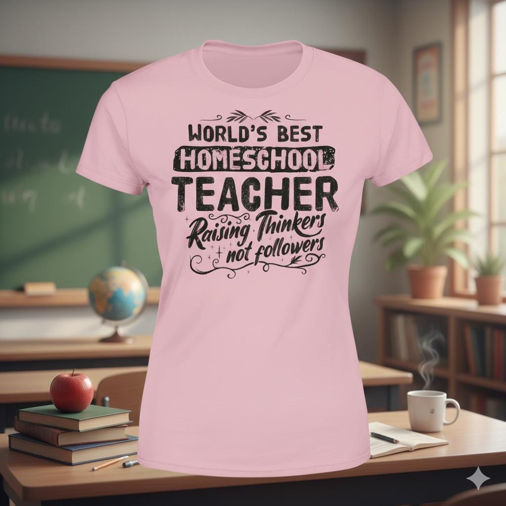 Homeschool Teacher distressed graphic women's T-shirt from Reborn XII
