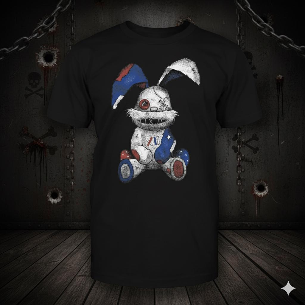 Stitched Bunny distressed graphic men's T-shirt - view 2 - Reborn XII