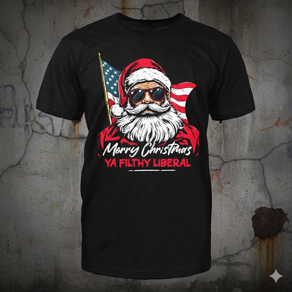 Ya Filthy Liberal distressed graphic men's T-shirt from Reborn XII