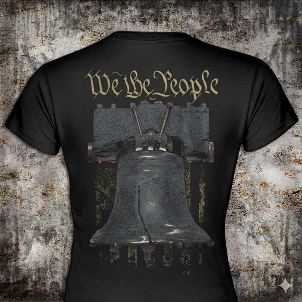 Liberty Rings distressed graphic women's T-shirt from Reborn XII