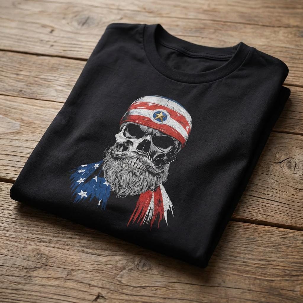 Rebel Skull distressed graphic men's T-shirt - view 4 - Reborn XII