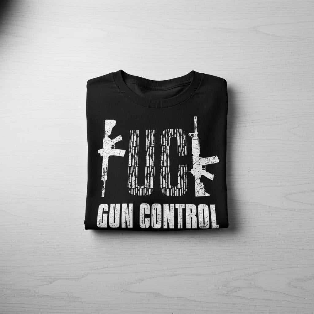 FCK Gun Control distressed graphic men's T-shirt - view 4 - Reborn XII