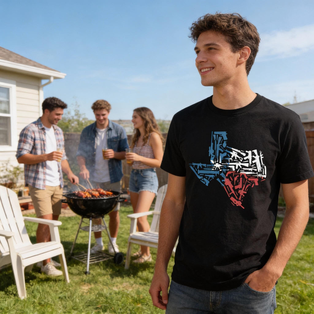 Texas Territory distressed graphic men's T-shirt - view 3 - Reborn XII