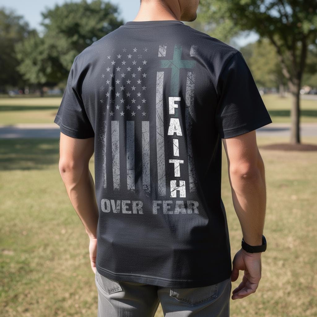 Cross Of Courage distressed graphic men's T-shirt - view 3 - Reborn XII
