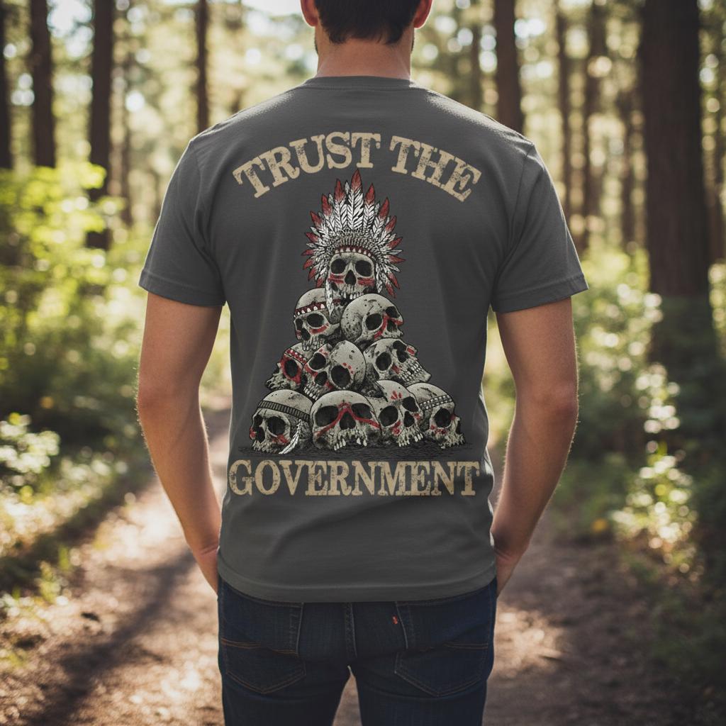 Trust The Government distressed graphic men's T-shirt - view 5 - Reborn XII