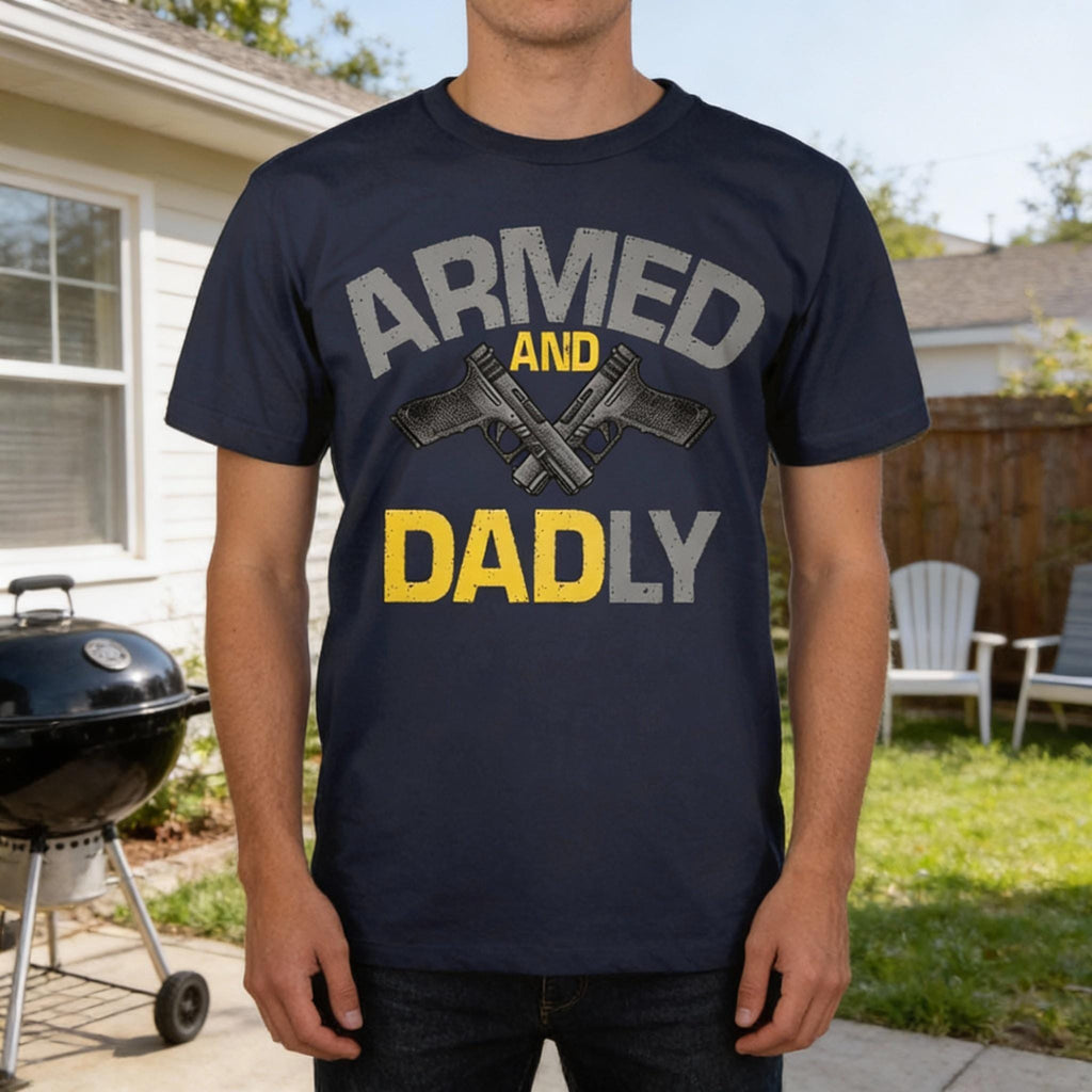 Armed And Dadly distressed graphic men's T-shirt - view 4 - Reborn XII