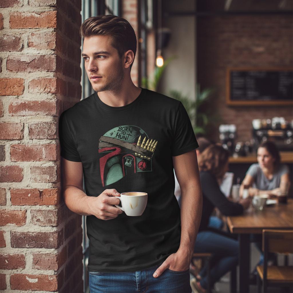 Born To Hunt distressed graphic men's T-shirt - view 2 - Reborn XII