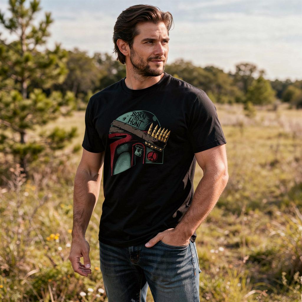 Born To Hunt distressed graphic men's T-shirt - view 4 - Reborn XII