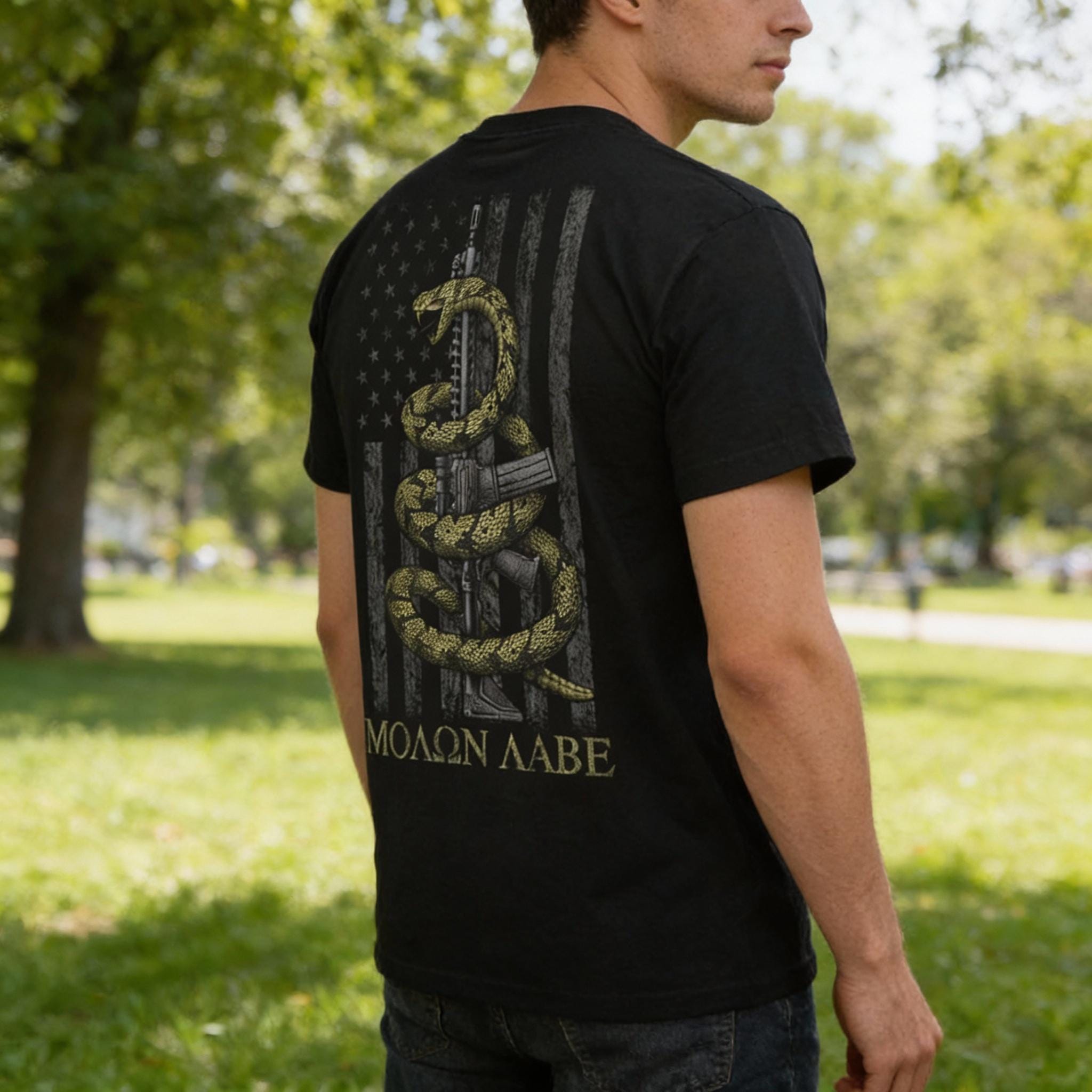 Gadsden Snake distressed graphic men's T-shirt - view 5 - Reborn XII
