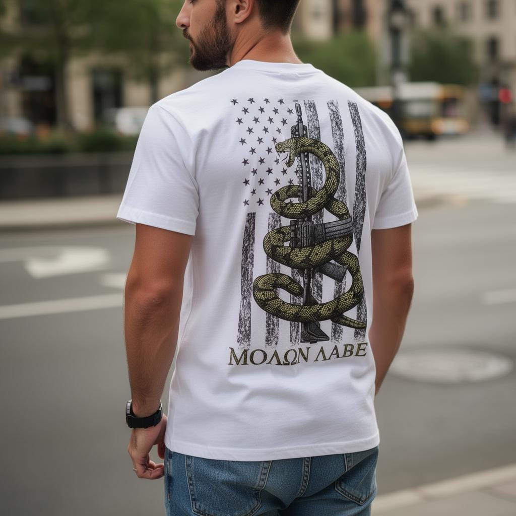 Gadsden Snake distressed graphic men's T-shirt - view 6 - Reborn XII