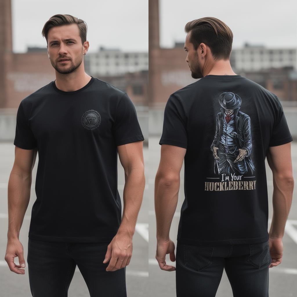 I'm Your Huckleberry distressed graphic men's T-shirt - view 4 - Reborn XII