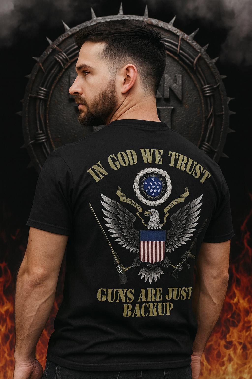 In God We Trust distressed graphic men's T-shirt - view 6 - Reborn XII