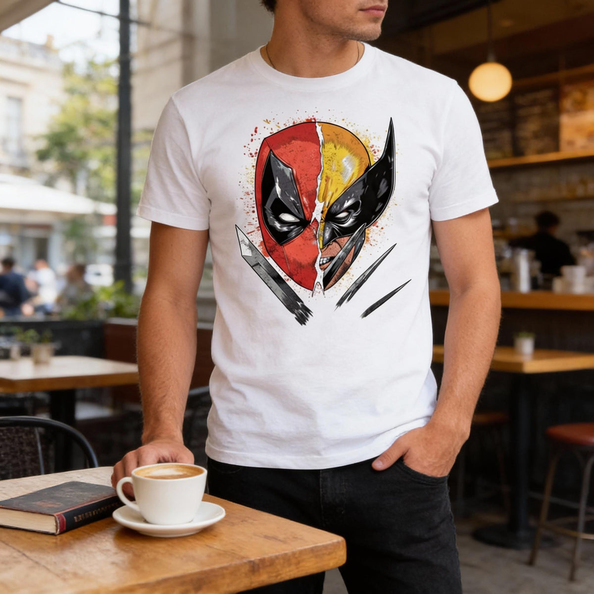 Mercenary Mutant distressed graphic men's T-shirt - view 3 - Reborn XII