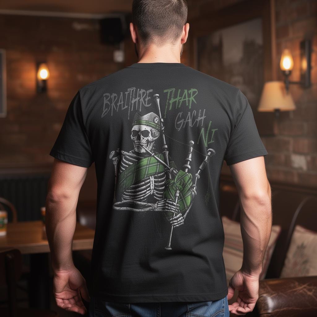 Braithre Thar Gach Ni distressed graphic men's T-shirt - view 6 - Reborn XII
