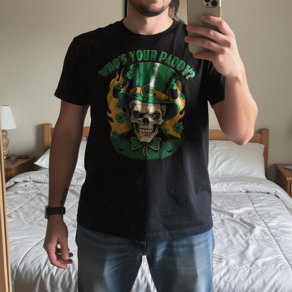 Irish Gentleman distressed graphic men's T-shirt - view 5 - Reborn XII