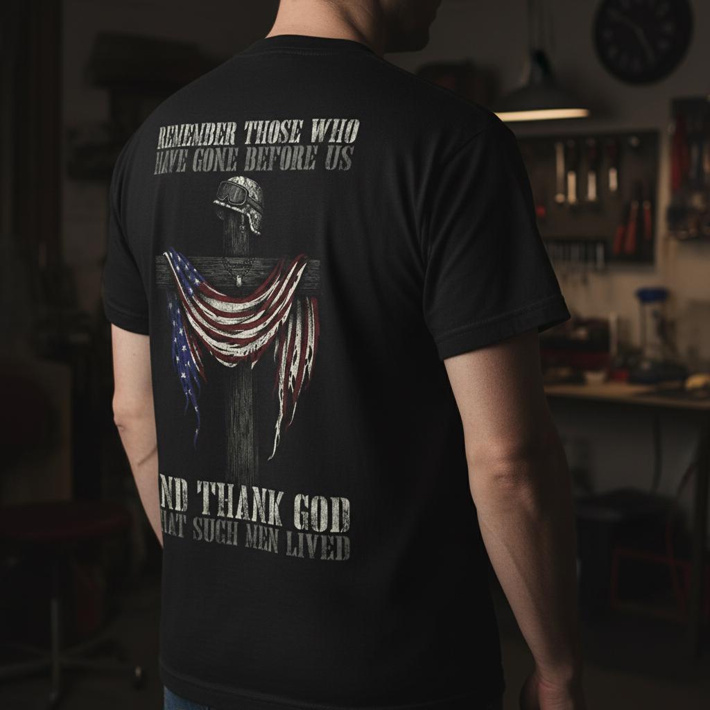 Remember Those Before Us distressed graphic men's T-shirt - view 6 - Reborn XII