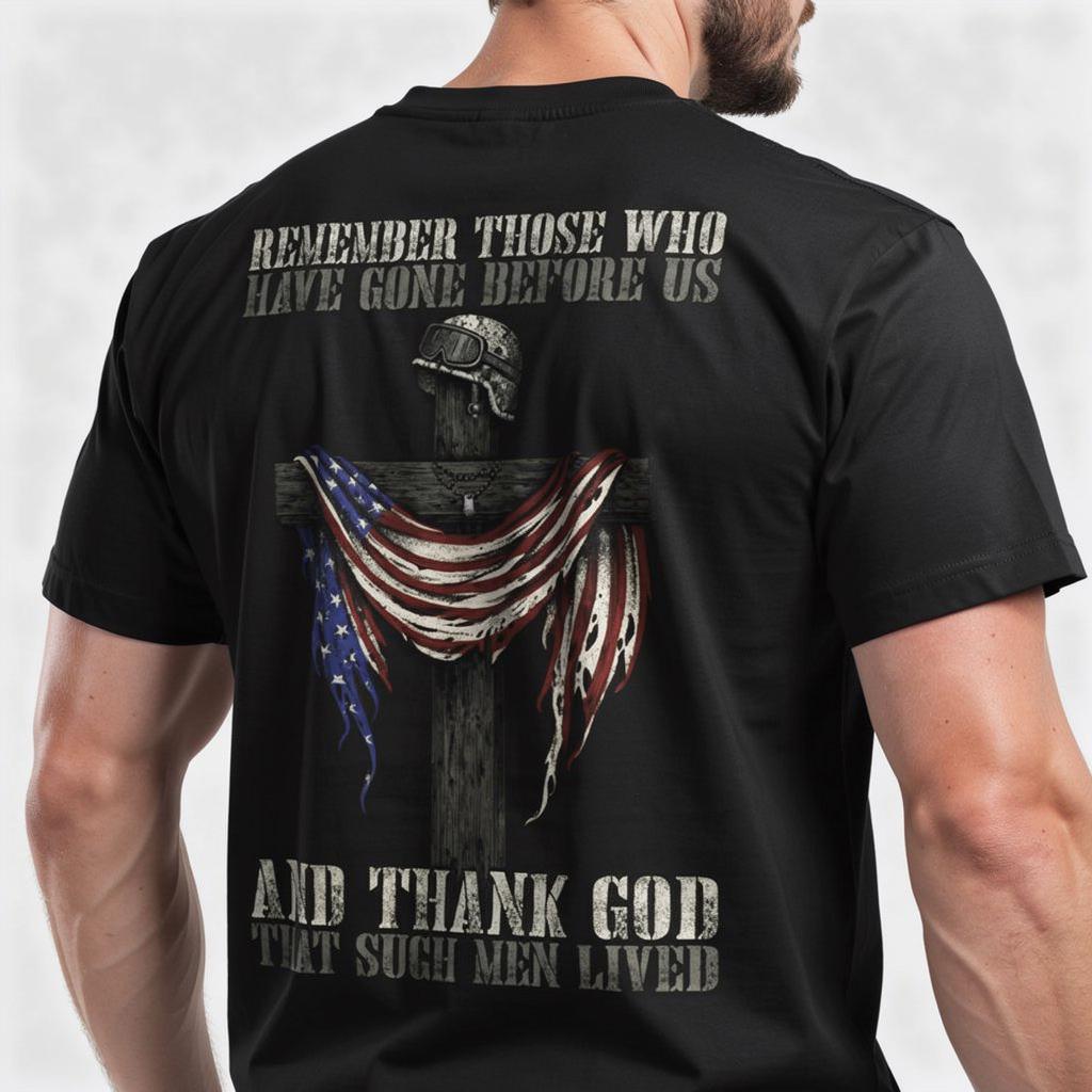 Remember Those Before Us distressed graphic men's T-shirt - view 7 - Reborn XII