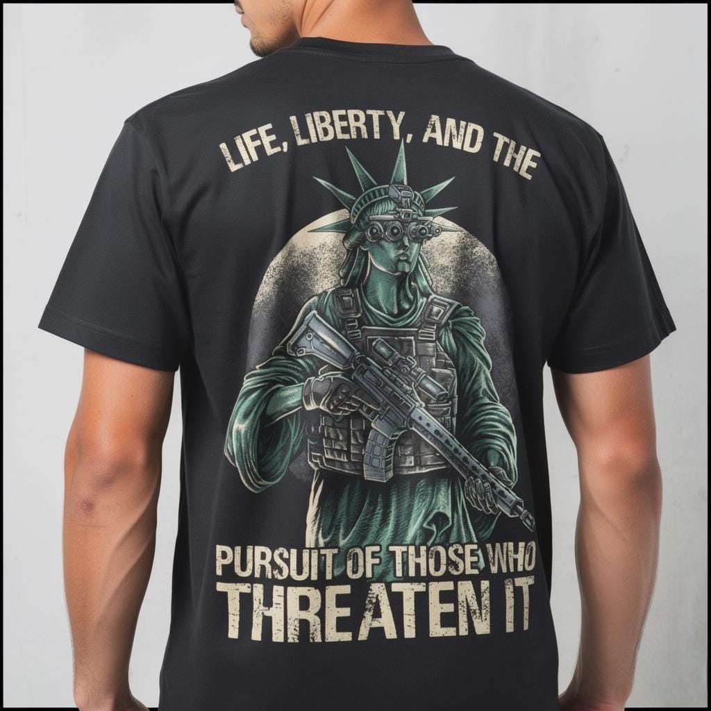 Tactical Liberty distressed graphic men's T-shirt - view 6 - Reborn XII
