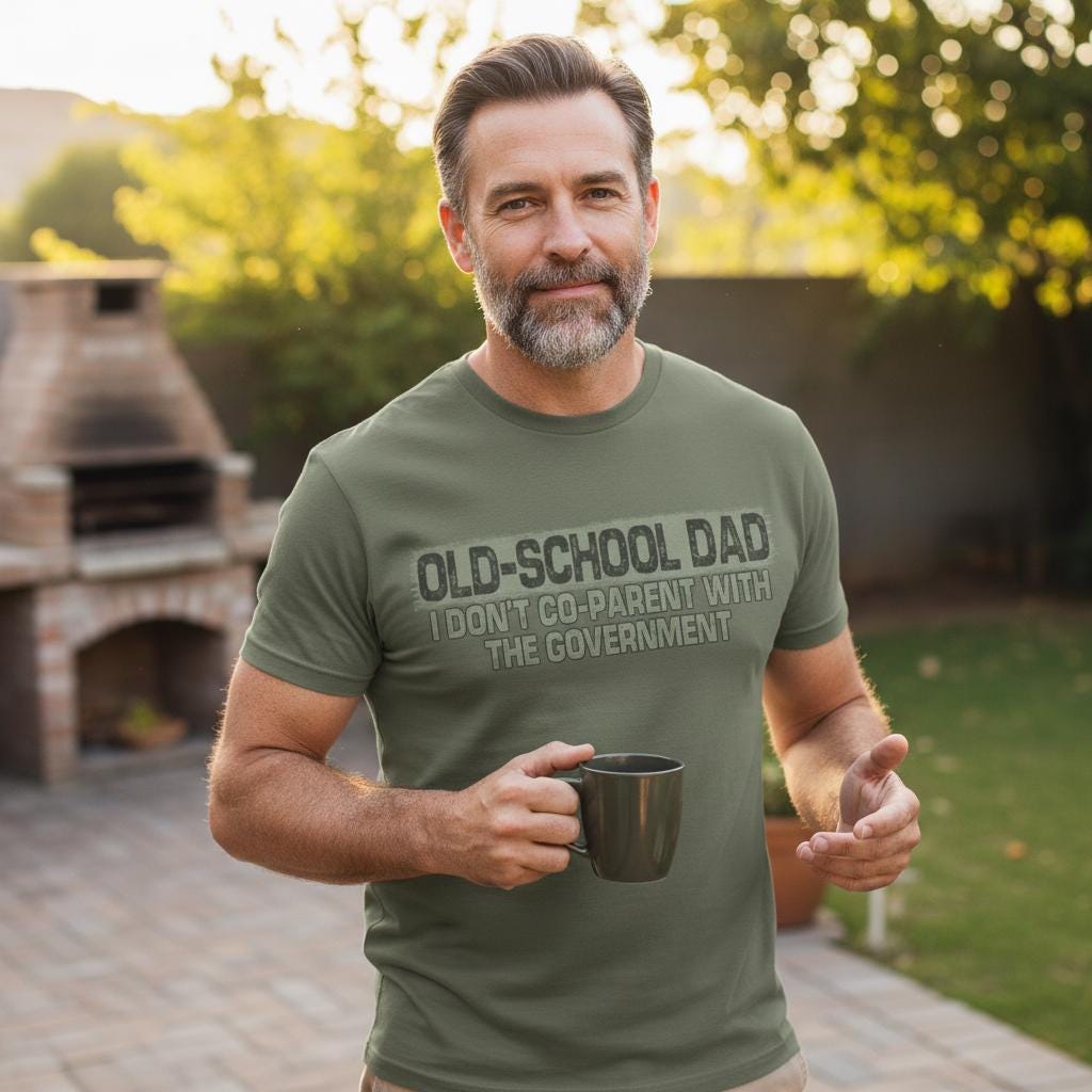 Old School Dad distressed graphic men's T-shirt - view 4 - Reborn XII