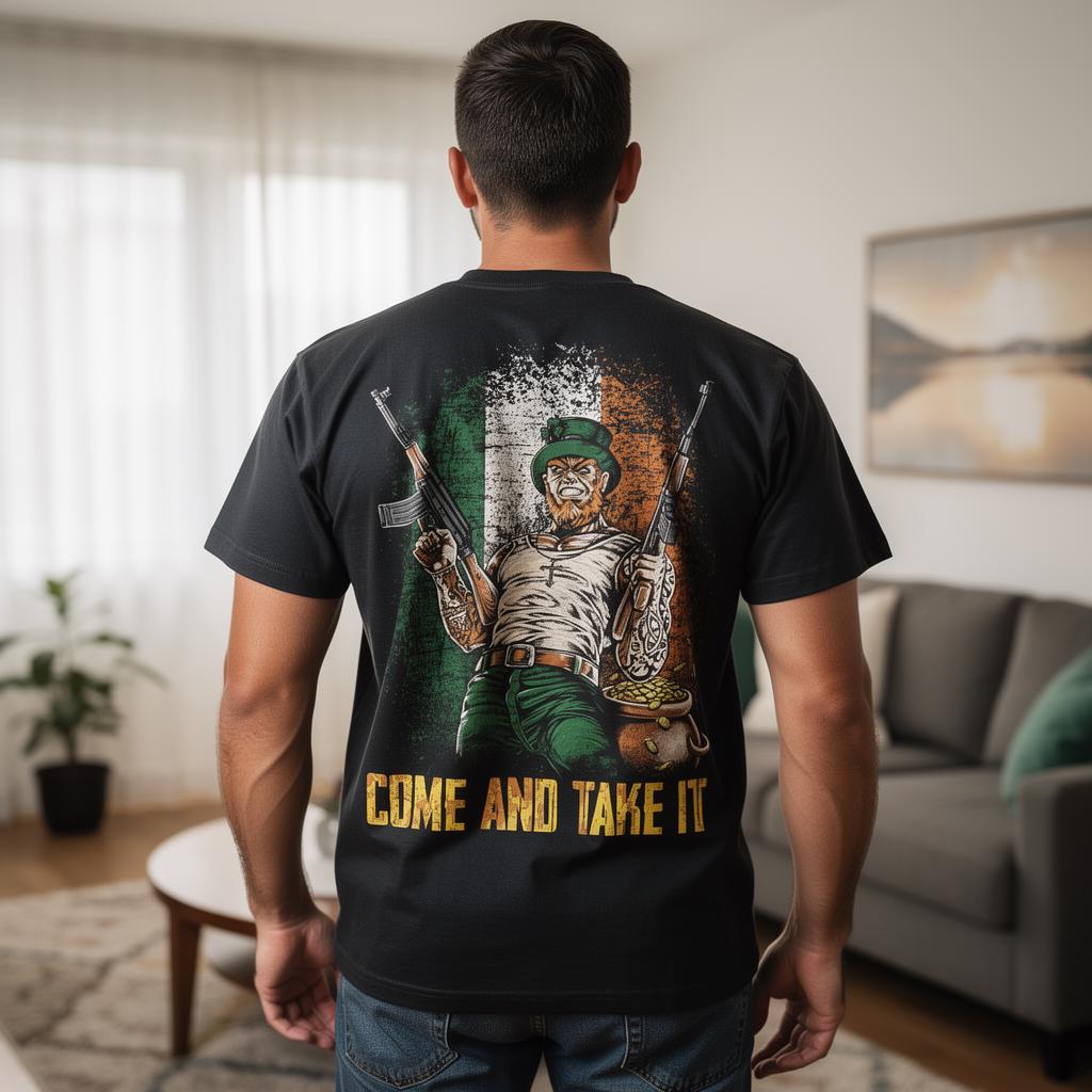 Come And Take It distressed graphic men's T-shirt - view 4 - Reborn XII