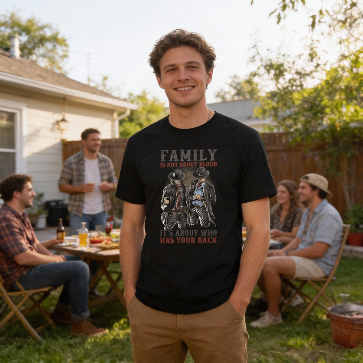 Family distressed graphic men's T-shirt - view 3 - Reborn XII