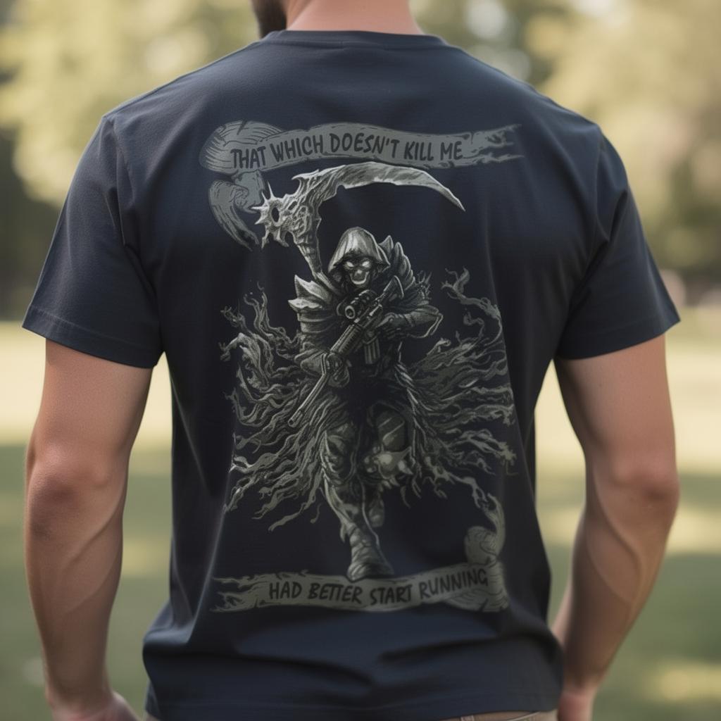 Fear The Reaper distressed graphic men's T-shirt - view 5 - Reborn XII